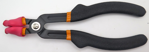 ITEM #BARREL PLIERS: Reinforced barrel pliers with a second extra tough layer of soft plastic added to the business end for longer lasting useable life. There are also re-liners available for these or other sourced similar pliers if the liners become torn. These are for safely grabbing onto barrels, sections and 51 hoods. For the latter application, 2 pair are better. 8 1/4" long.